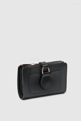 faux leather wallet faux leather wallet in black