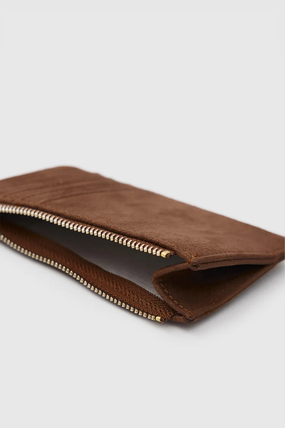 faux suede card holder faux suede card holder in tan
