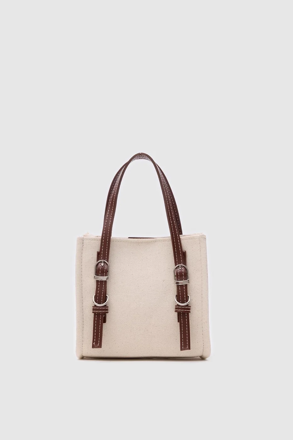 canvas crossbody bag in cream