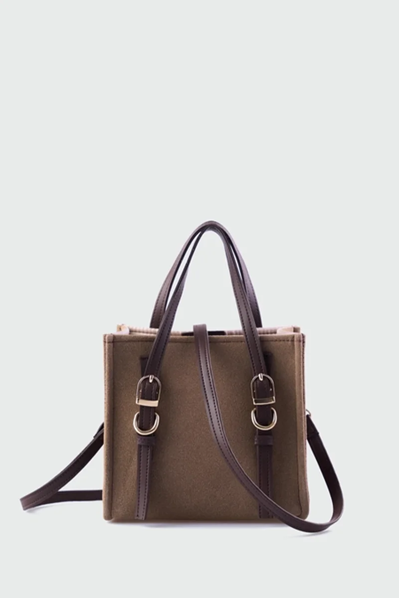 faux suede crossbody bag faux suede crossbody bag in taupe