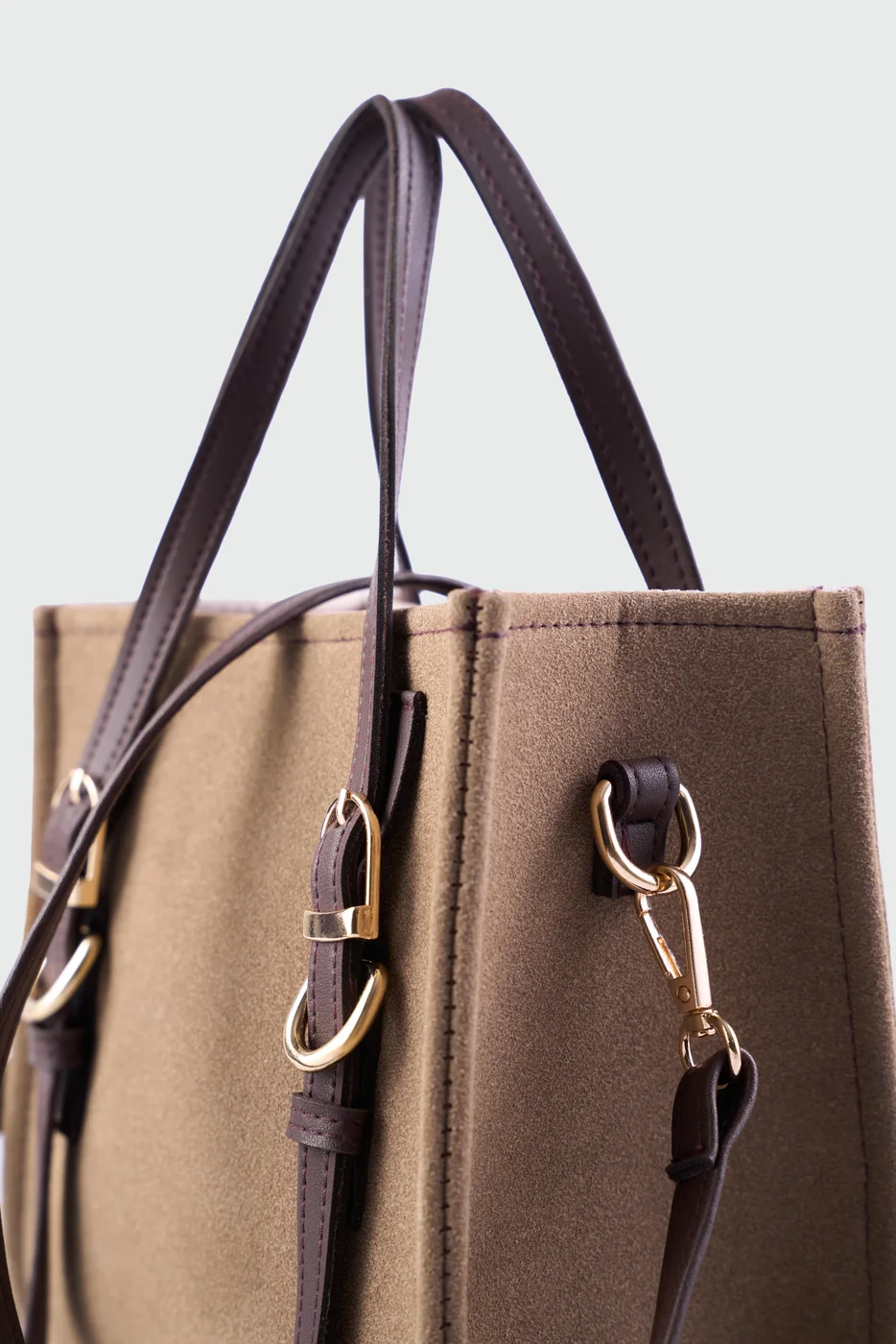 faux suede crossbody bag faux suede crossbody bag in taupe