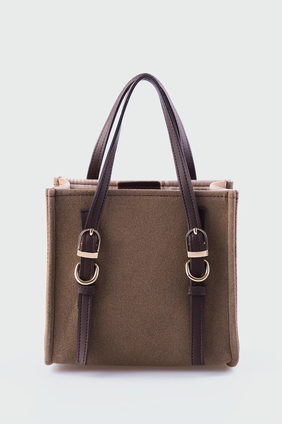 faux suede crossbody bag faux suede crossbody bag in taupe