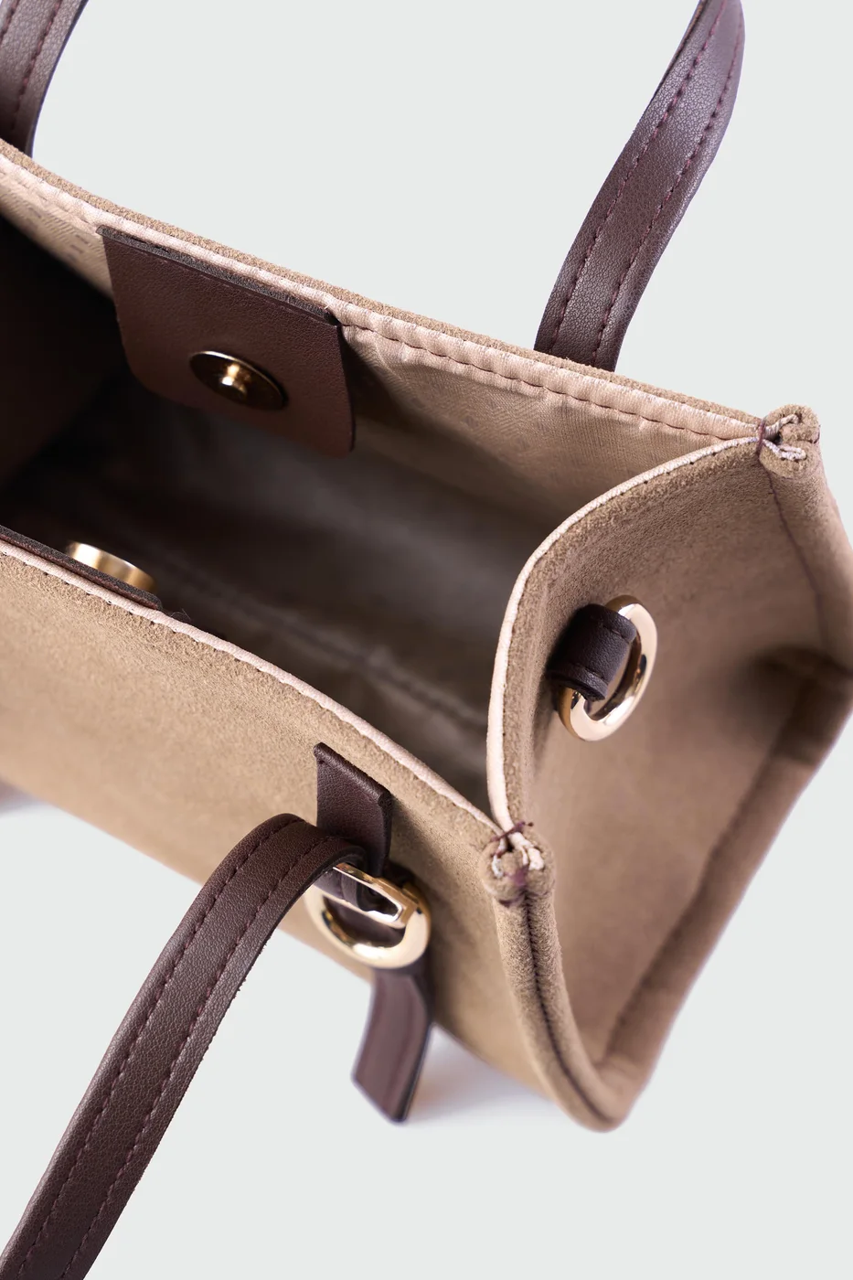 faux suede crossbody bag faux suede crossbody bag in taupe