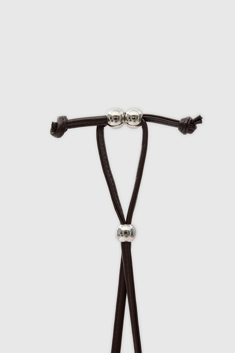 Mini crossbody bag in faux leather in dark brown