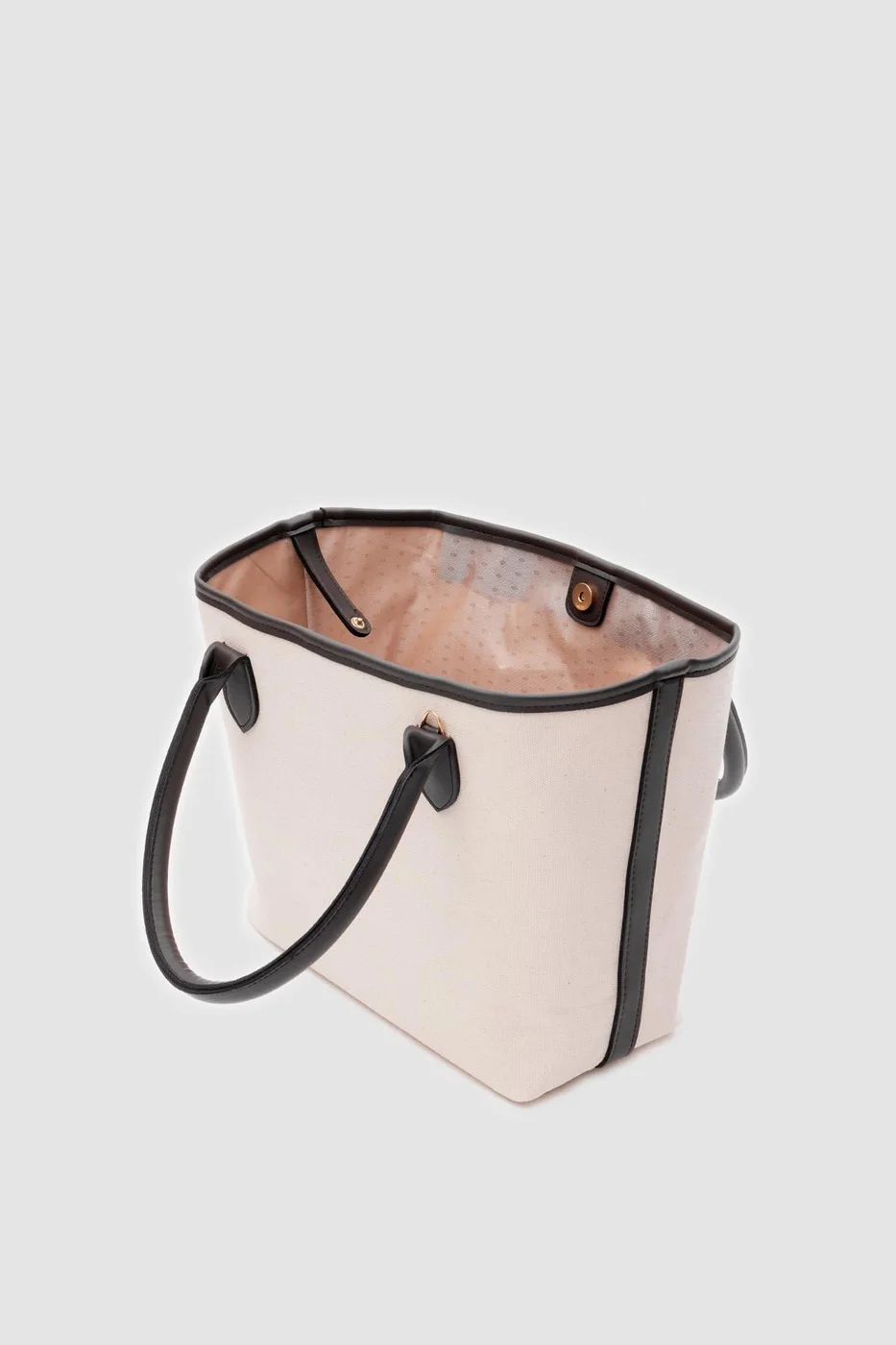 Canvas shoulder bag for daily use in black