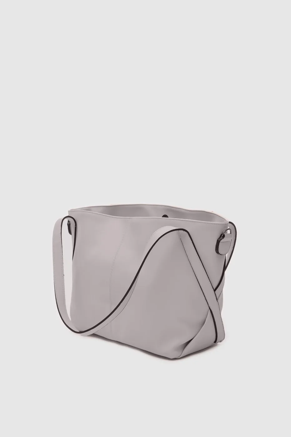 Faux leather shoulder bag Faux leather shoulder bag in gray