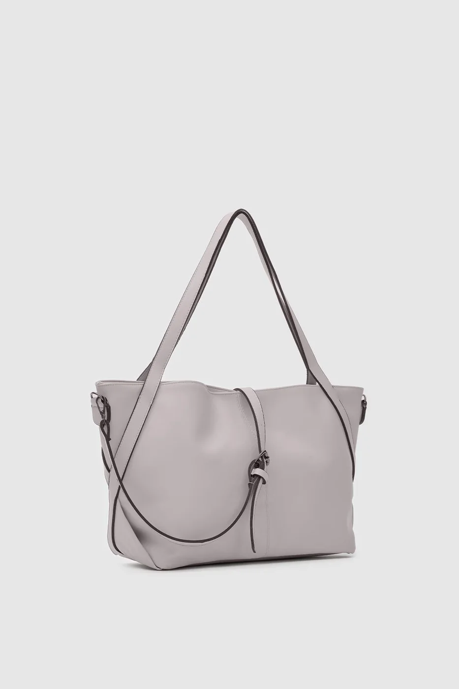 Faux leather shoulder bag Faux leather shoulder bag in gray