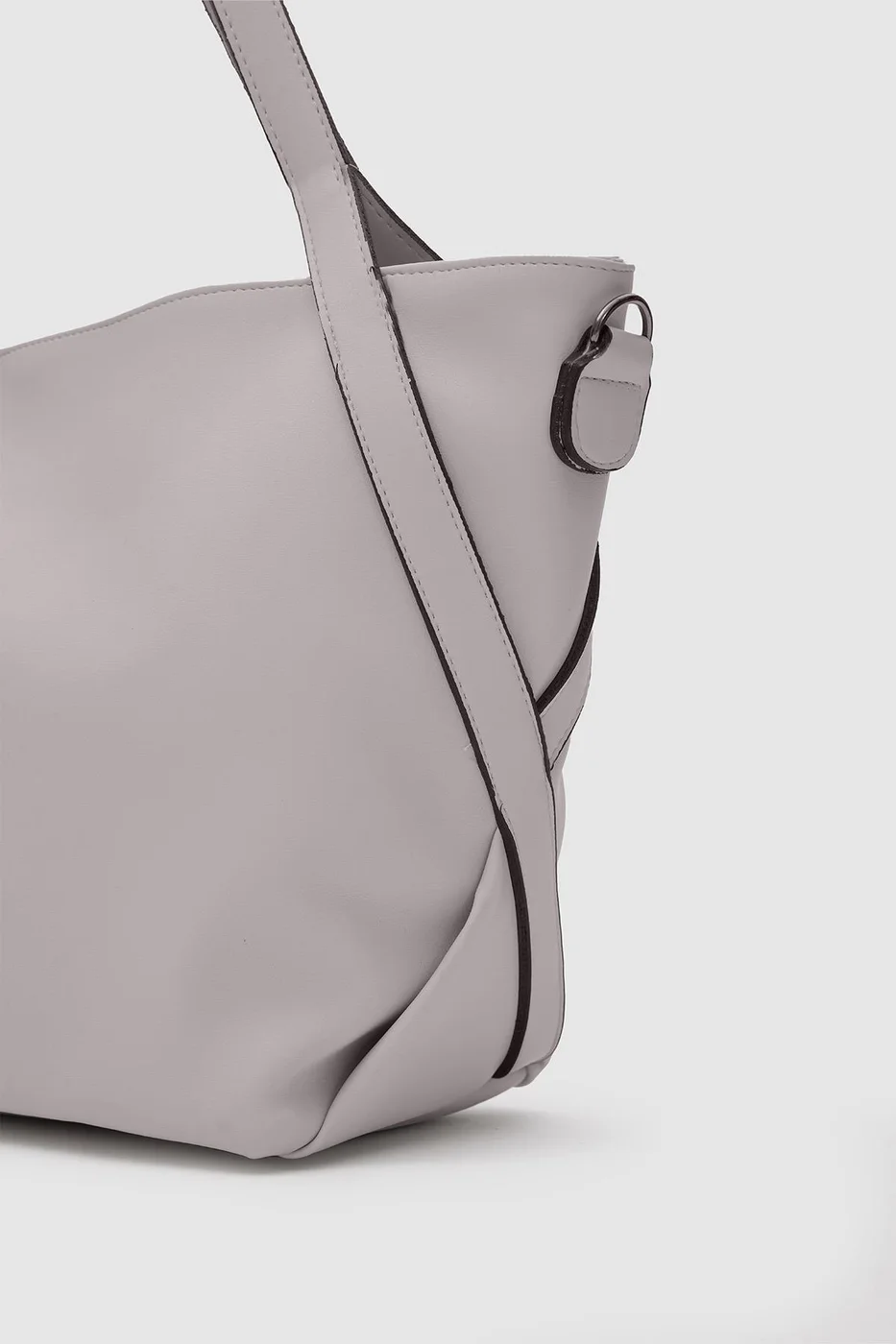 Faux leather shoulder bag Faux leather shoulder bag in gray