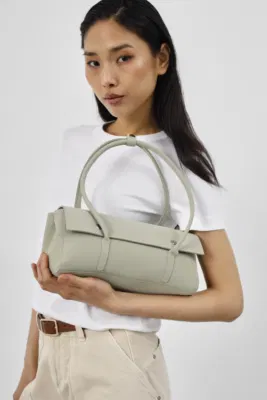 Faux leather baguette bag Faux leather baguette bag in mint