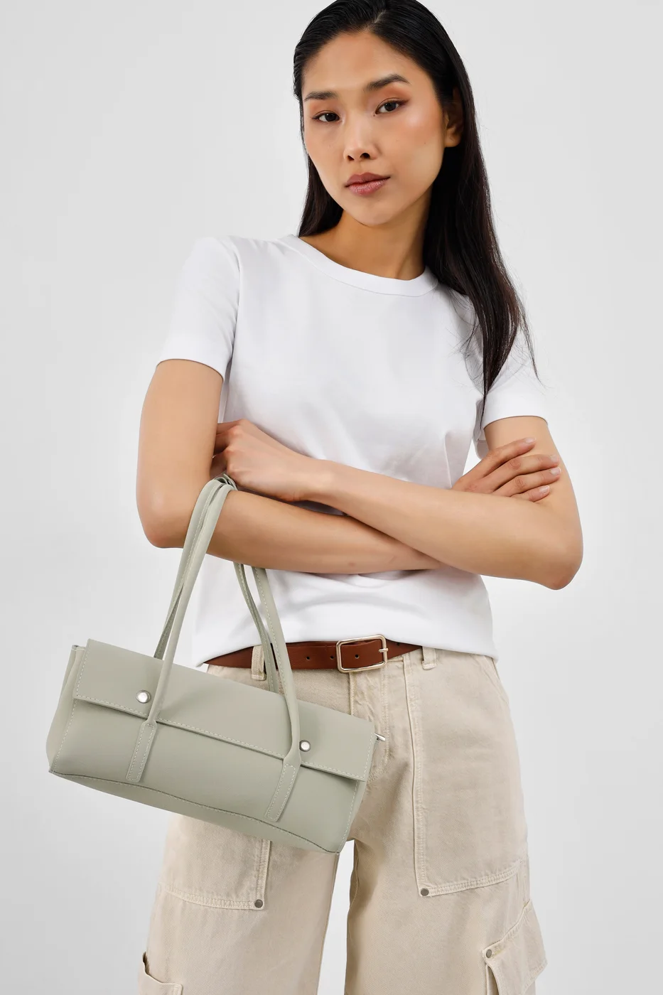 Faux leather baguette bag Faux leather baguette bag in mint