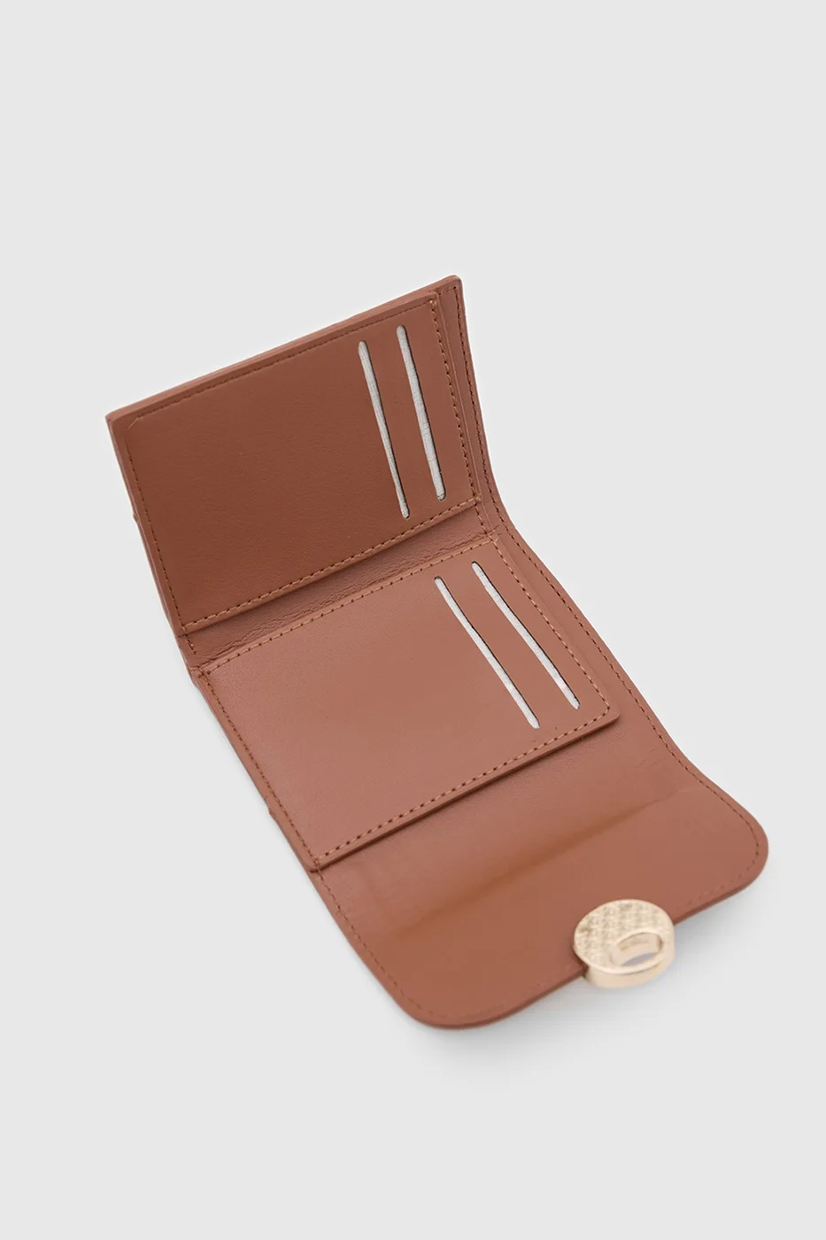 woven wallet stylish and practical in tan