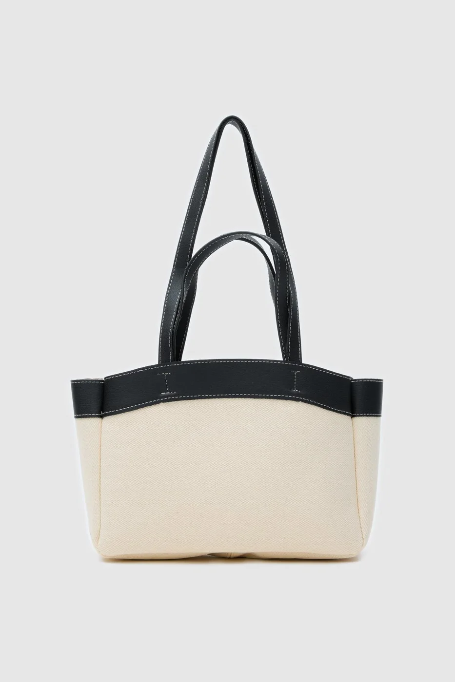 Canvas shoulder bag for women in black