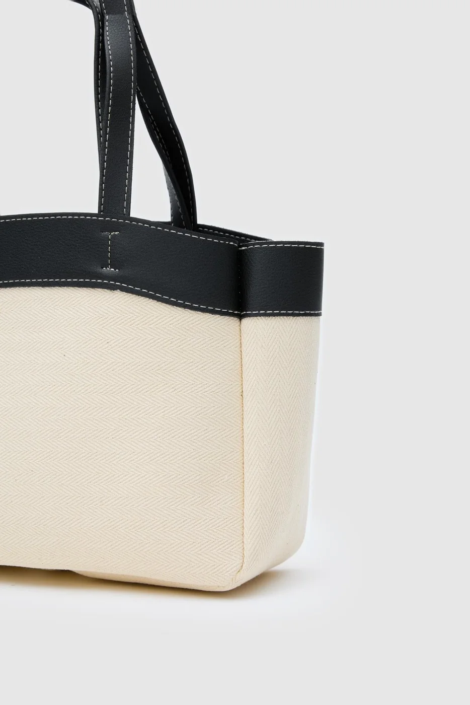 Canvas shoulder bag for women in black