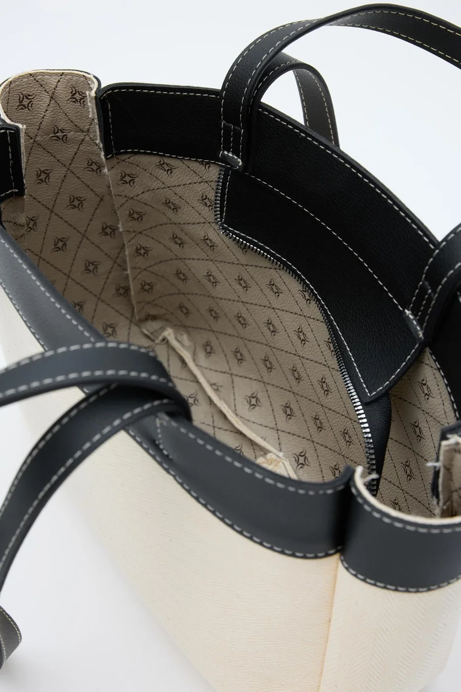 Canvas shoulder bag for women in black