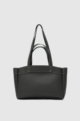 Faux Leather Shoulder Bag stylish design in black