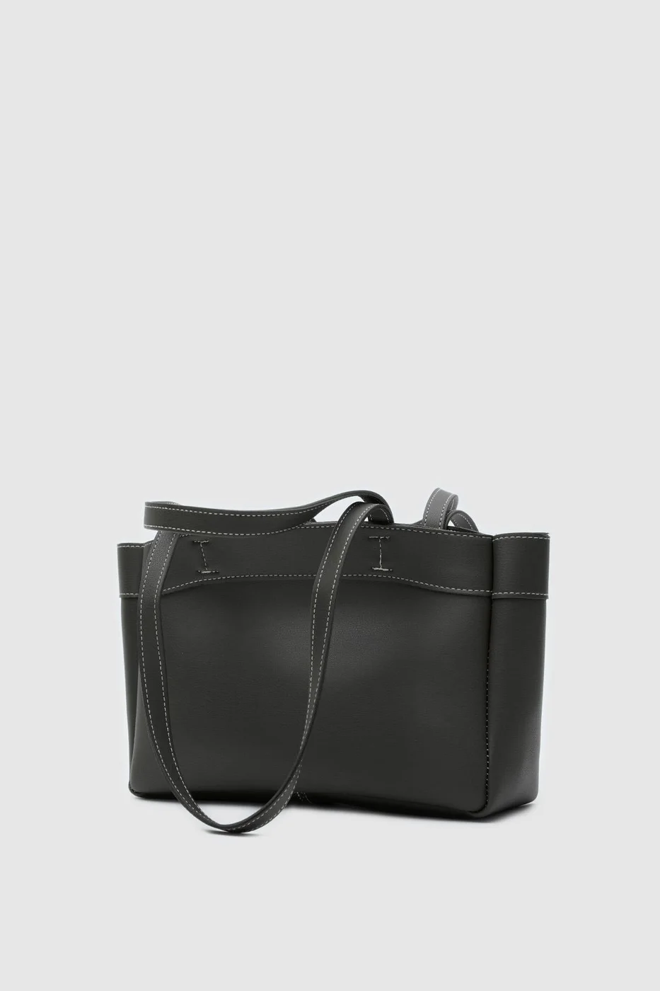 Faux Leather Shoulder Bag stylish design Faux Leather Shoulder Bag stylish design in black