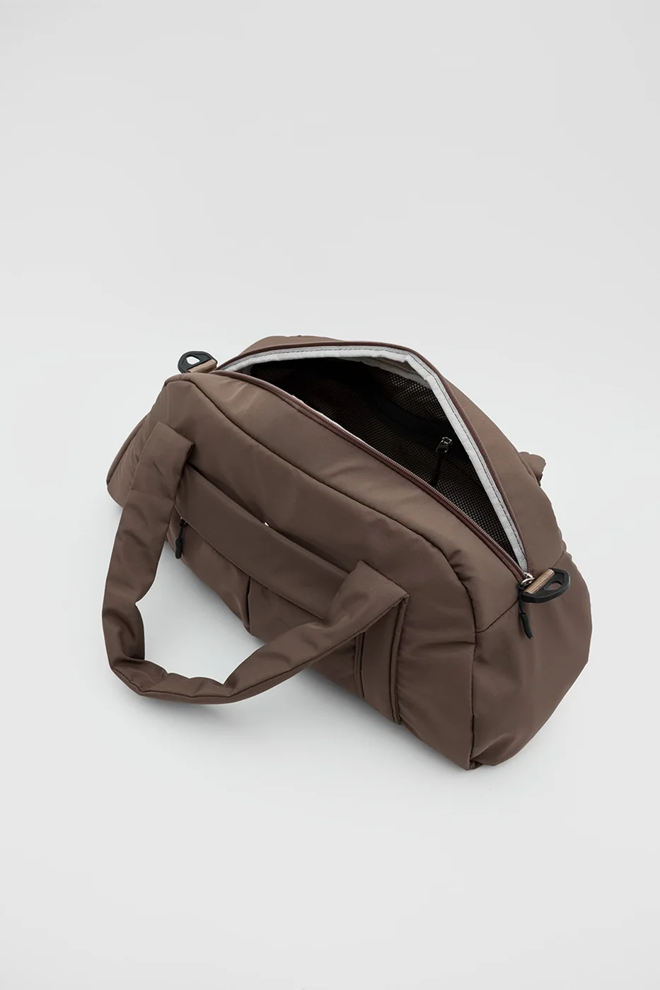 gym travel bag in brown