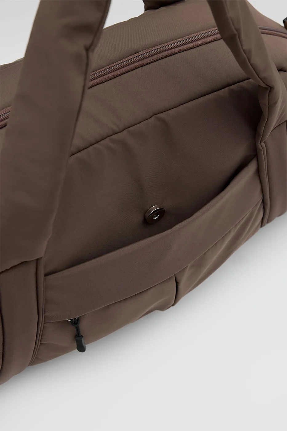gym travel bag in brown