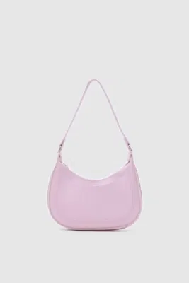Faux leather baguette bag for stylish outings Faux leather baguette bag for stylish outings in lilac