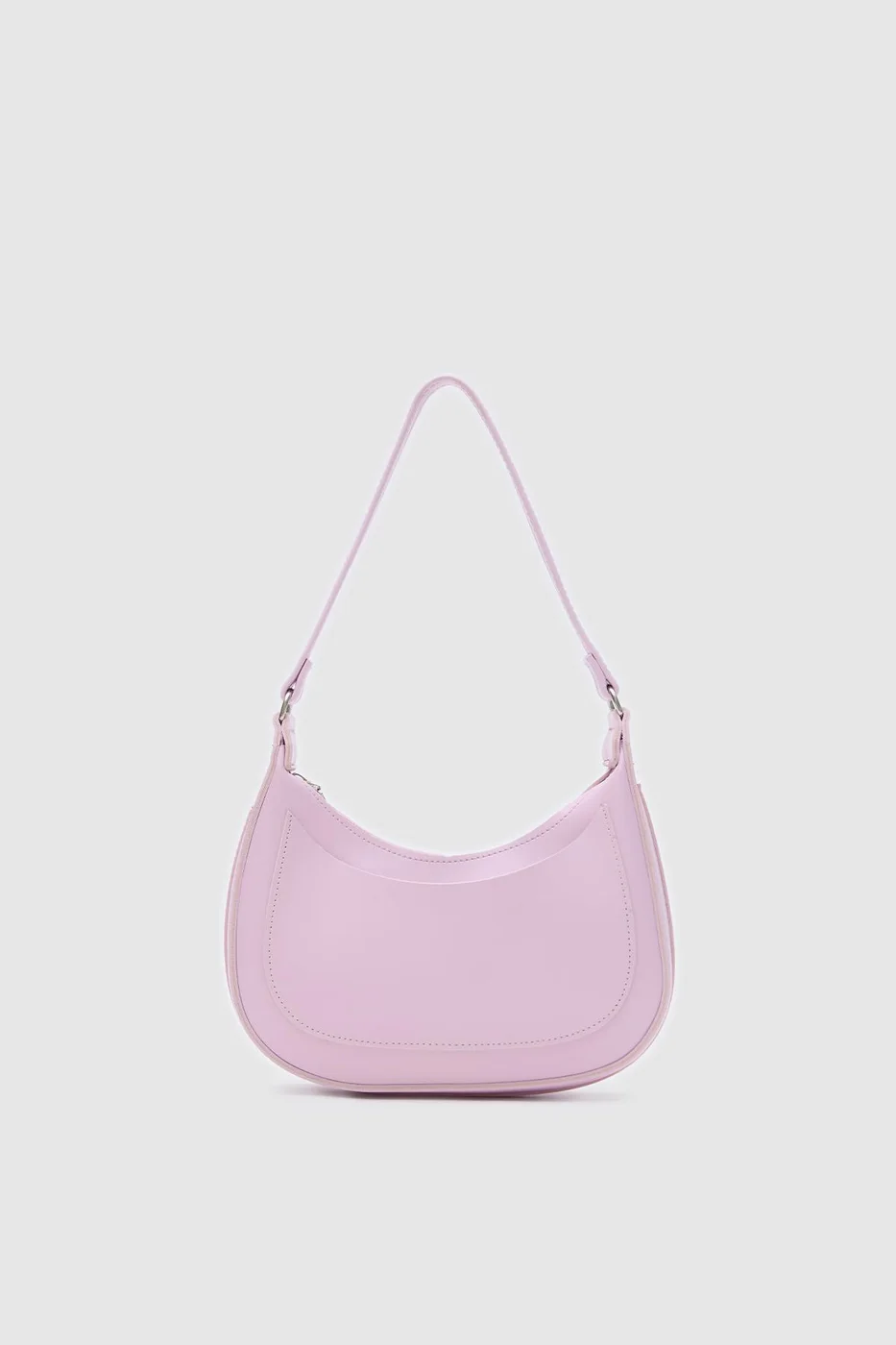 Faux leather baguette bag for stylish outings Faux leather baguette bag for stylish outings in lilac