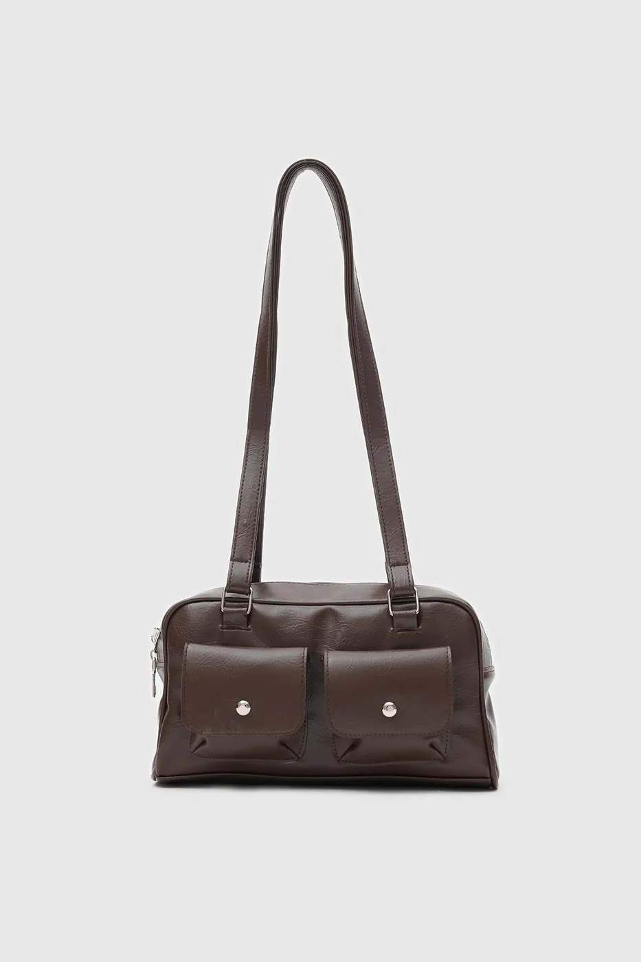Faux Leather Baguette Bag for Women Faux Leather Baguette Bag for Women in dark brown