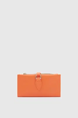 Faux leather wallet for everyday use in orange