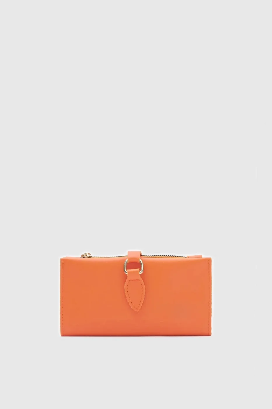 Faux leather wallet for everyday use in orange