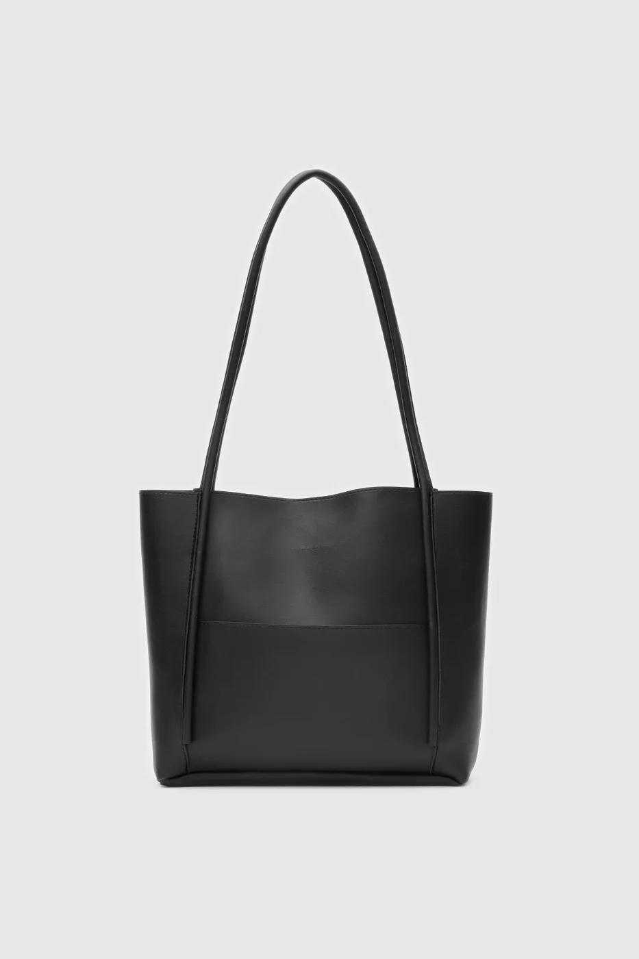 Faux leather shoulder bag Faux leather shoulder bag in black