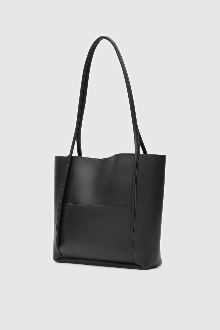 Faux leather shoulder bag Faux leather shoulder bag in black