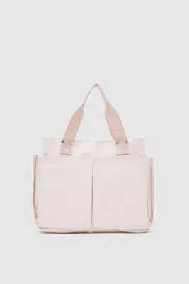 Faux leather shoulder bag