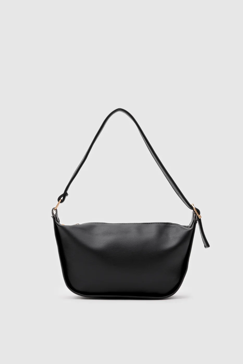 faux leather baguette bag faux leather baguette bag in black