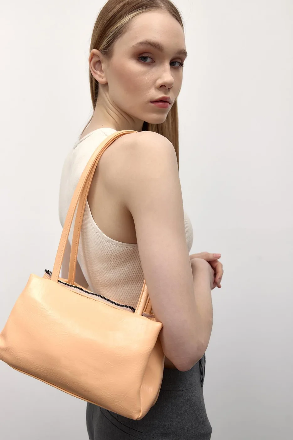 Faux leather baguette bag Faux leather baguette bag