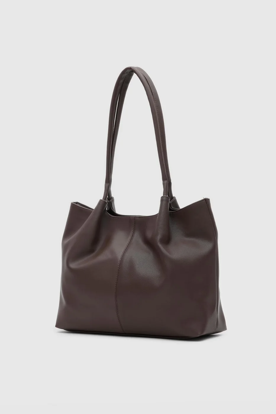 Faux leather shoulder bag for women Faux leather shoulder bag for women in dark brown