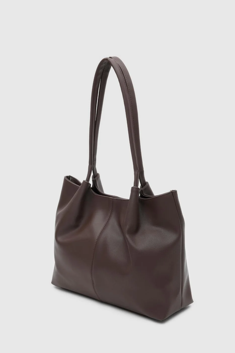 Faux leather shoulder bag for women Faux leather shoulder bag for women in dark brown