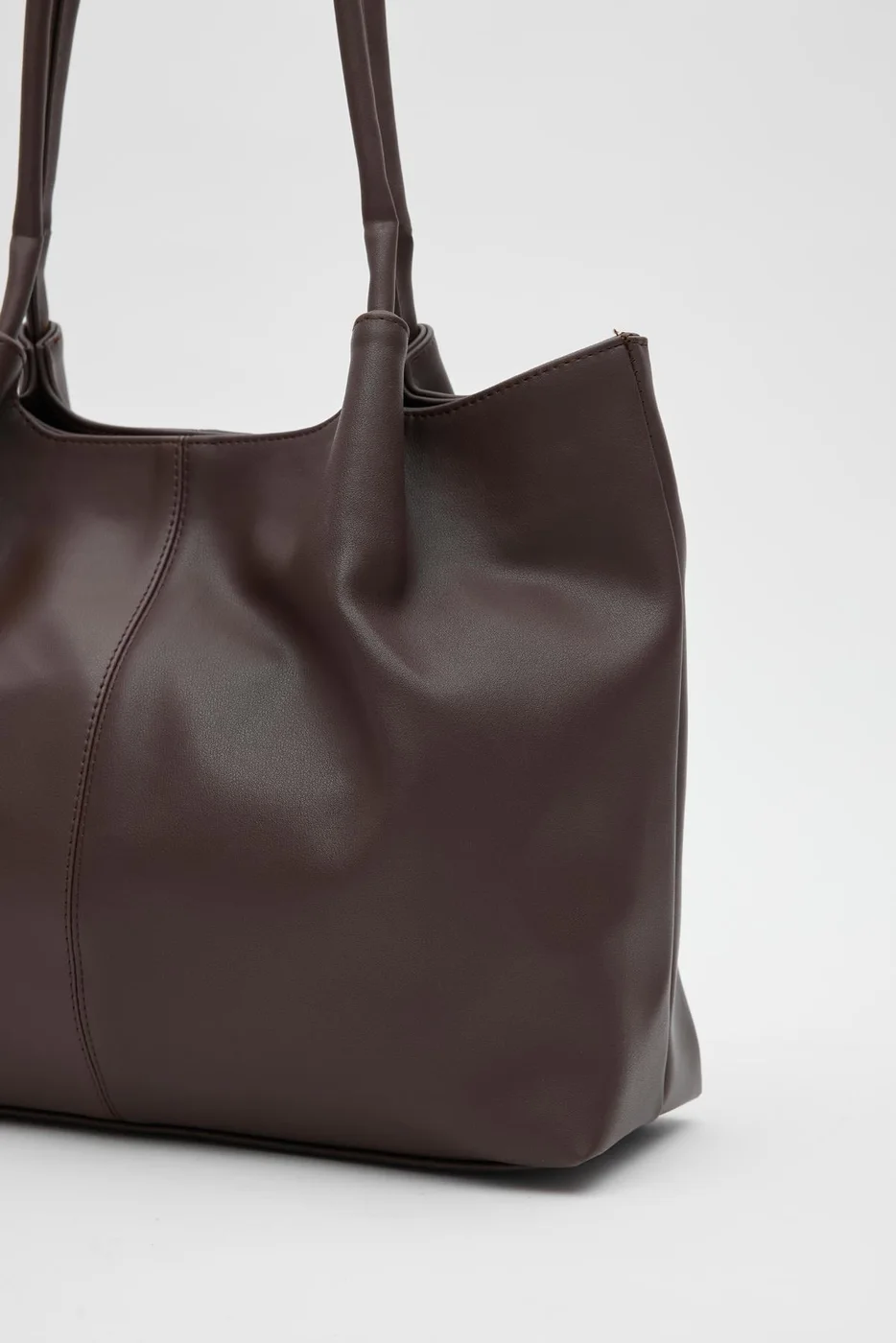 Faux leather shoulder bag for women Faux leather shoulder bag for women in dark brown