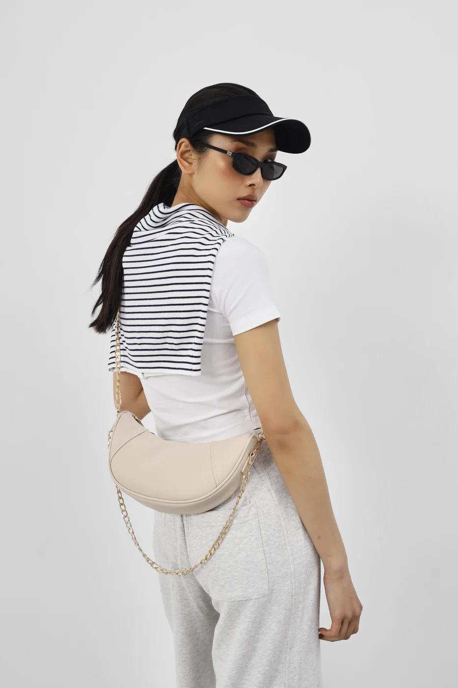 faux leather crossbody bag faux leather crossbody bag in cream