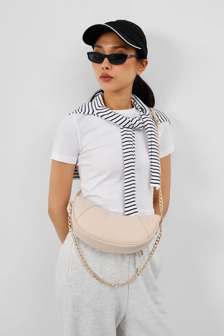 faux leather crossbody bag faux leather crossbody bag in cream