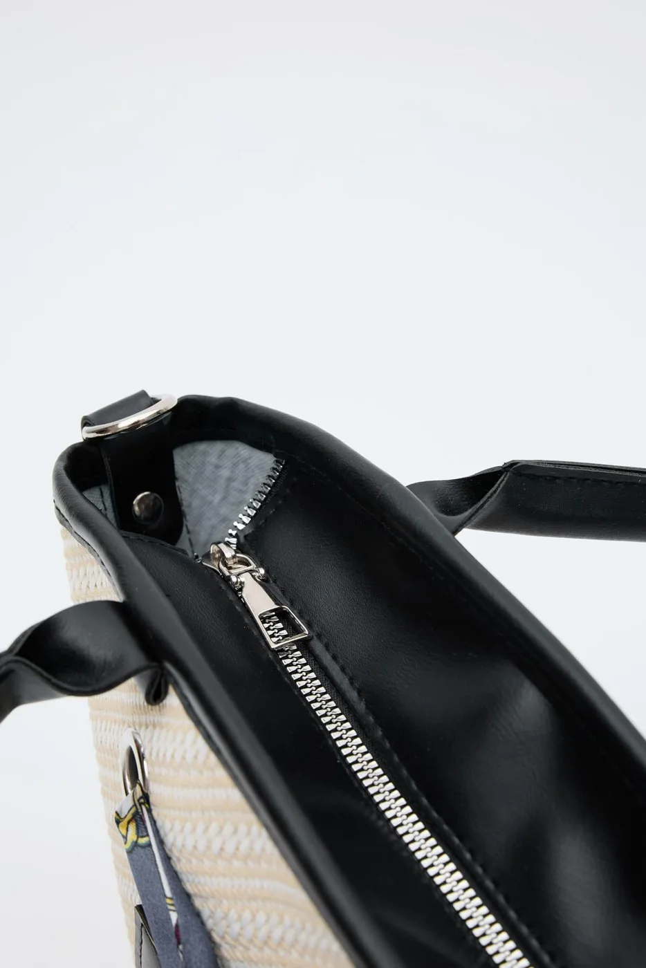 Faux leather shoulder bag in brown