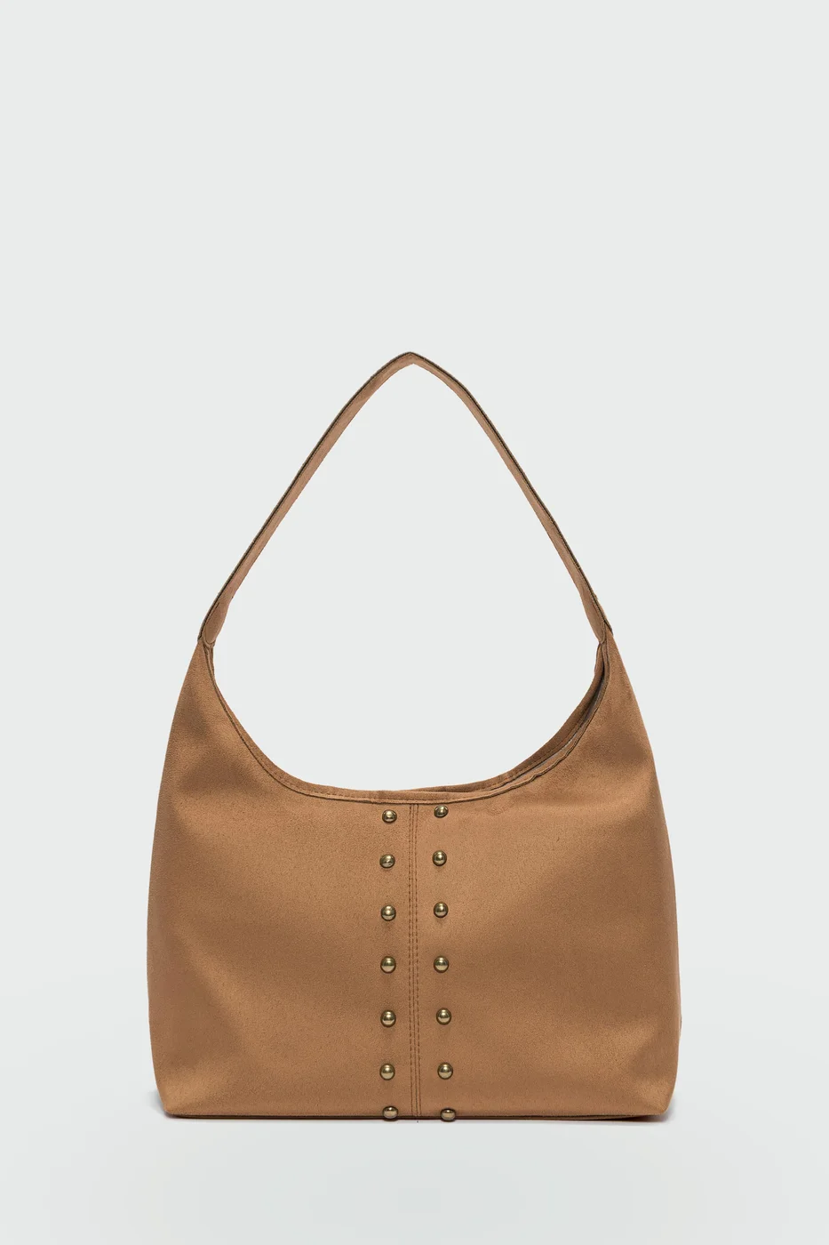 faux suede shoulder bag faux suede shoulder bag in camel