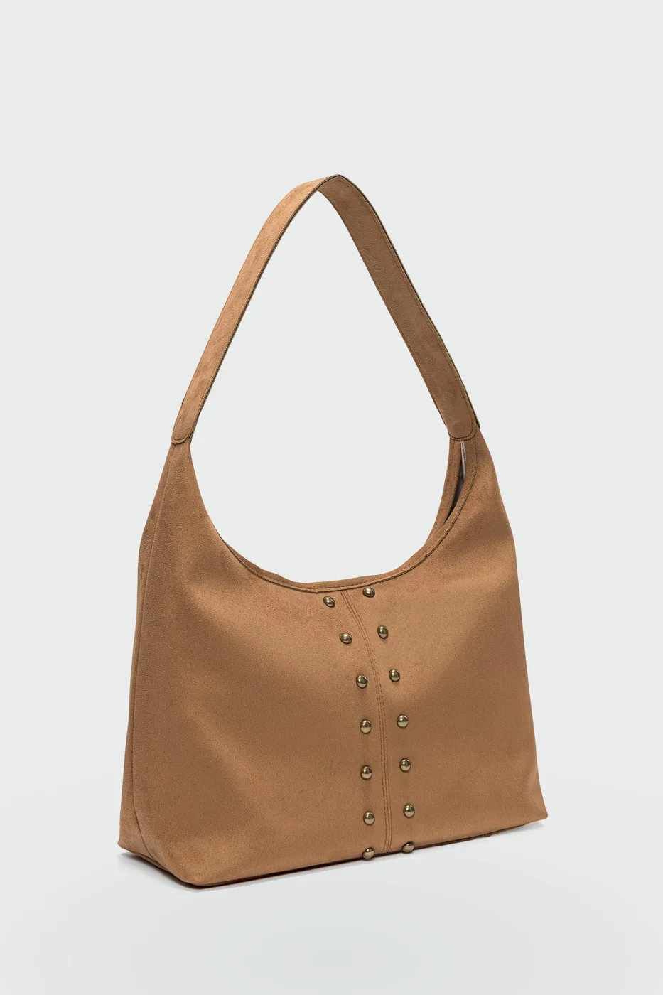 faux suede shoulder bag faux suede shoulder bag in camel