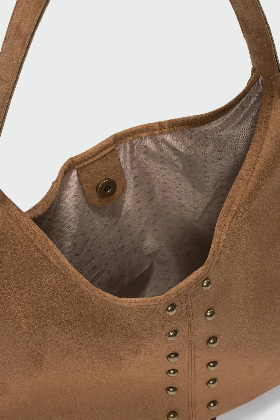 faux suede shoulder bag faux suede shoulder bag in camel