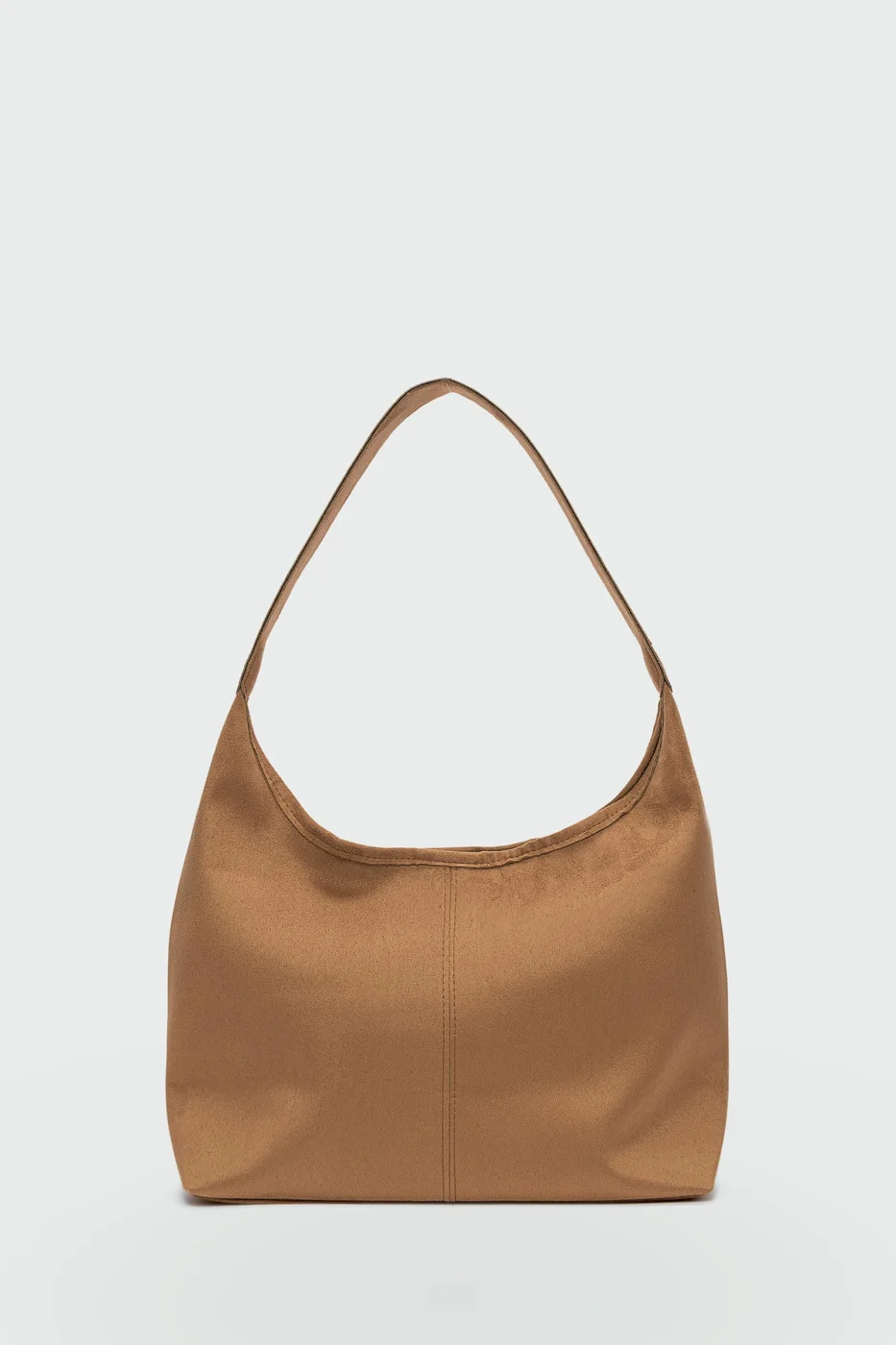 faux suede shoulder bag faux suede shoulder bag in camel
