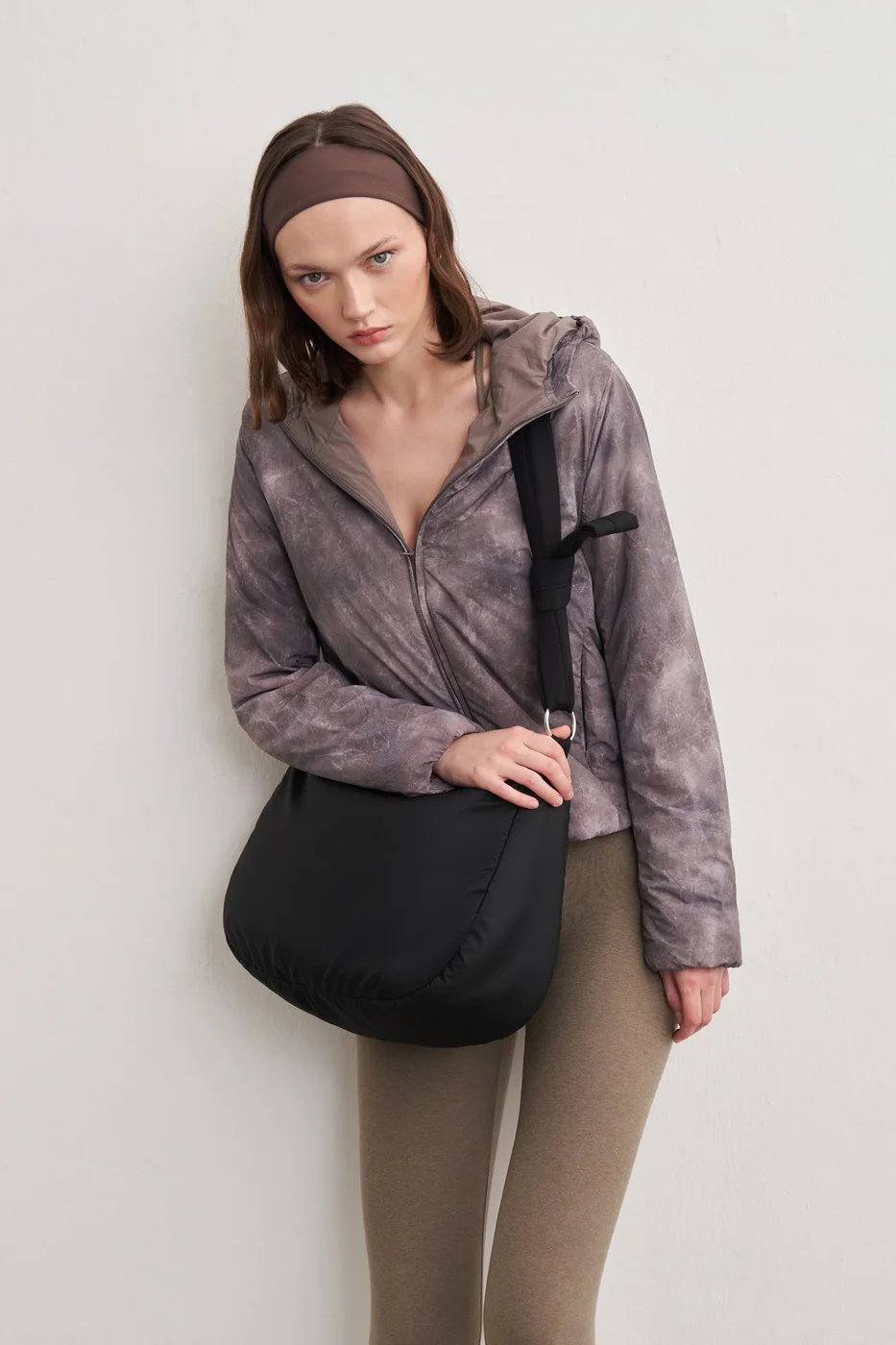 Faux leather shoulder bag Faux leather shoulder bag in black