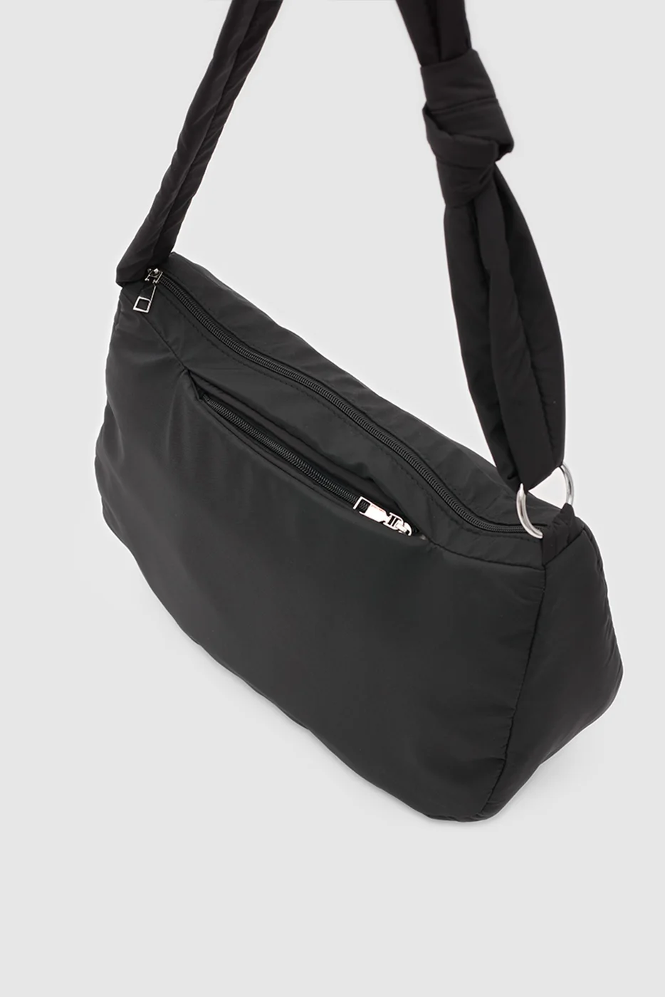 Faux leather shoulder bag Faux leather shoulder bag in black