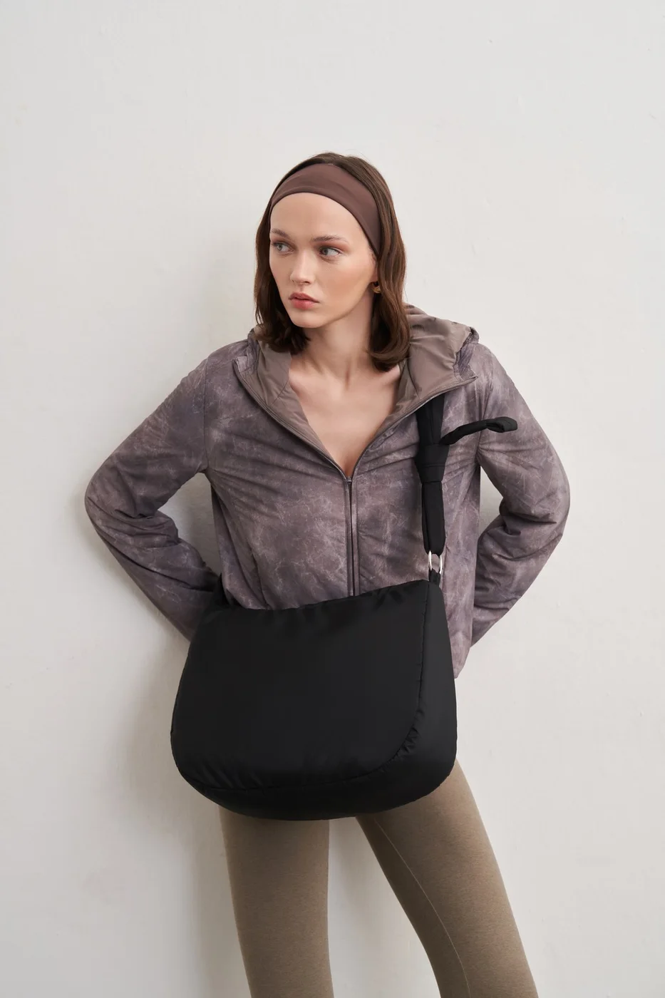 Faux leather shoulder bag Faux leather shoulder bag in black