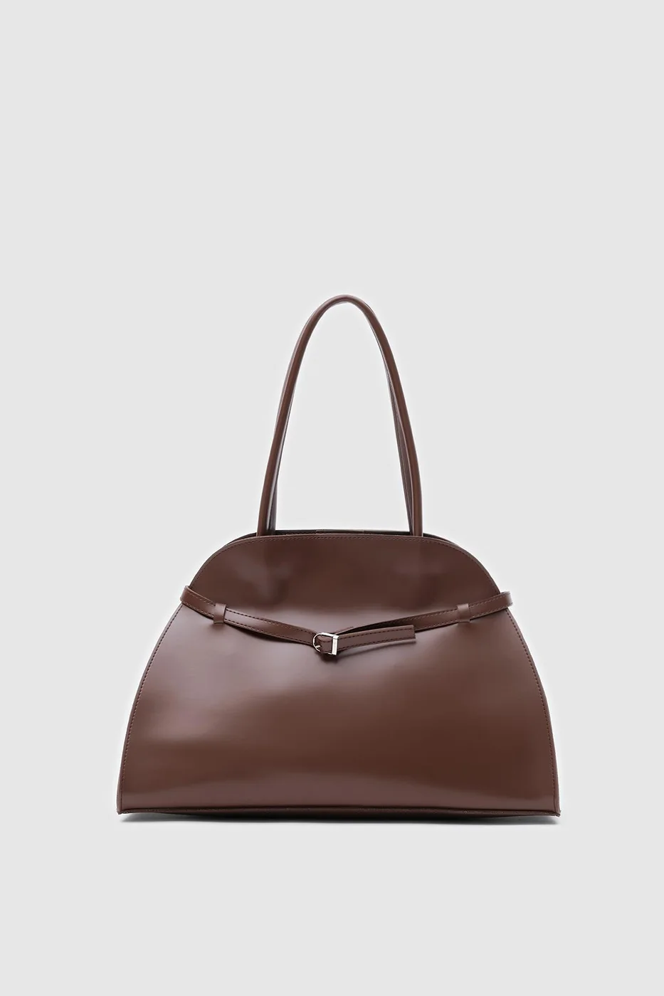 Faux leather shoulder bag Faux leather shoulder bag in hazelnut