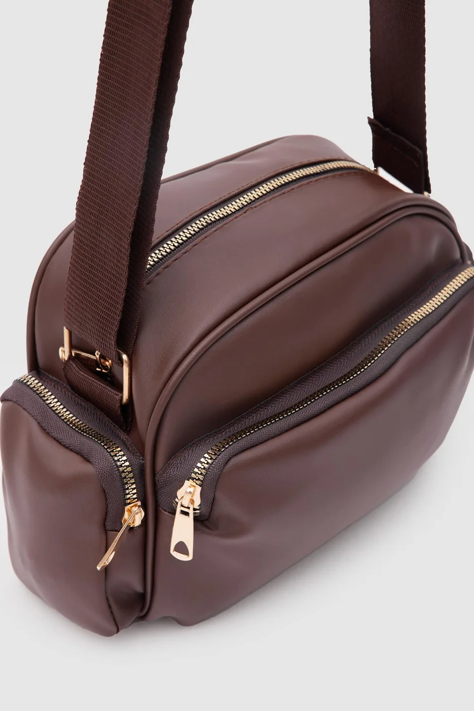 faux leather crossbody bag faux leather crossbody bag in dark brown