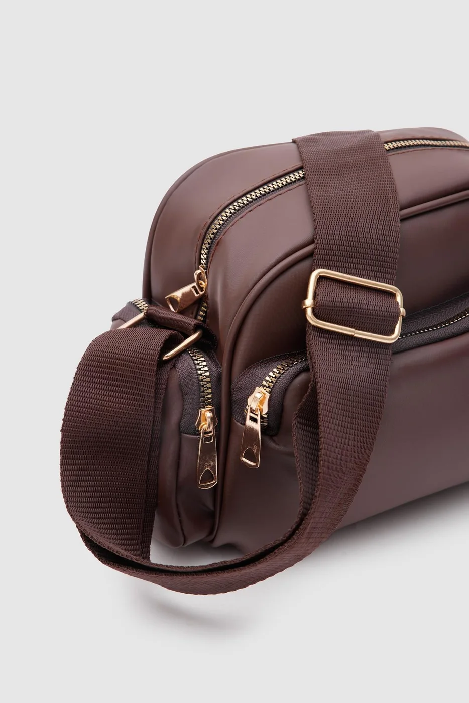 faux leather crossbody bag faux leather crossbody bag in dark brown