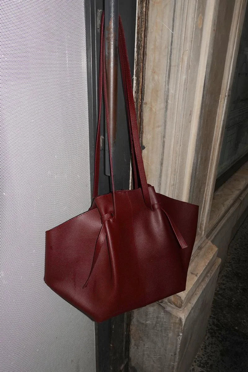 Faux Leather Shoulder Bag