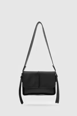 Faux leather crossbody bag Faux leather crossbody bag in black